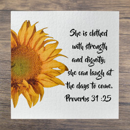 Quebra-cabeça Meia girassol verbs 31:25 Bíblia Verso Personaliza