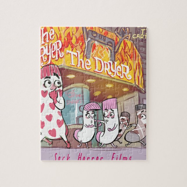 Quebra-cabeça Meias Tornam O Secador Engraçado (Vertical)