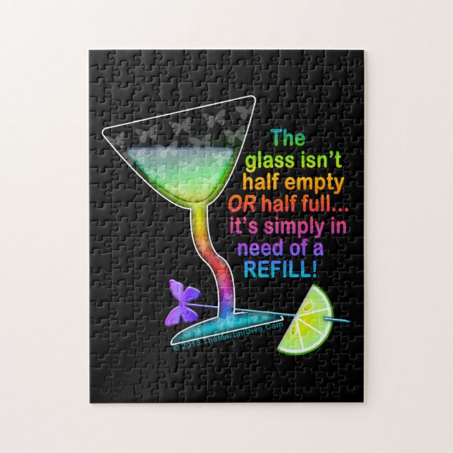 QUEBRA-CABEÇA - MEIO CHEIO DE VIDRO (Vertical)