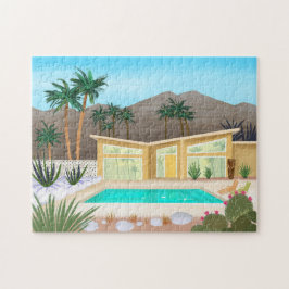 Quebra-cabeça Meio século Moderna Piscina House