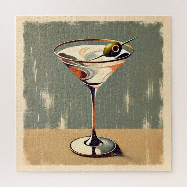Quebra-cabeça Meio século Moderno 1 Pintura de Martini Olive (Vertical)