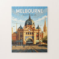 Melbourne Austrália Viagem Art Vintage