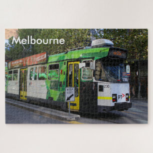 Quebra-cabeça Melbourne: bonde da cidade, Vitória, Austrália
