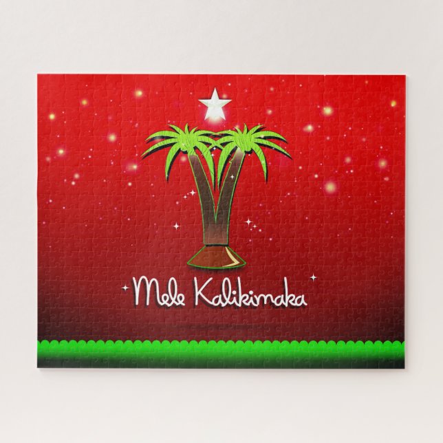 Quebra-cabeça Mele Kalikimaka Palm Tree para Xmas (Horizontal)