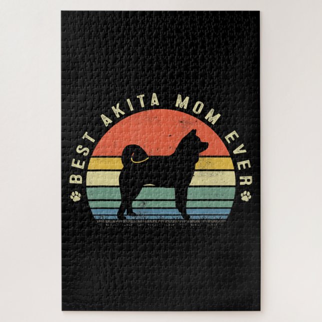 Quebra-cabeça Melhor Akita Mãe Engraçado Presente No Cachorro Ak (Vertical)