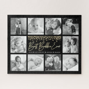 Quebra-cabeça Melhor Bubbie Colagem de Fotos de 10 Vezes Dourada