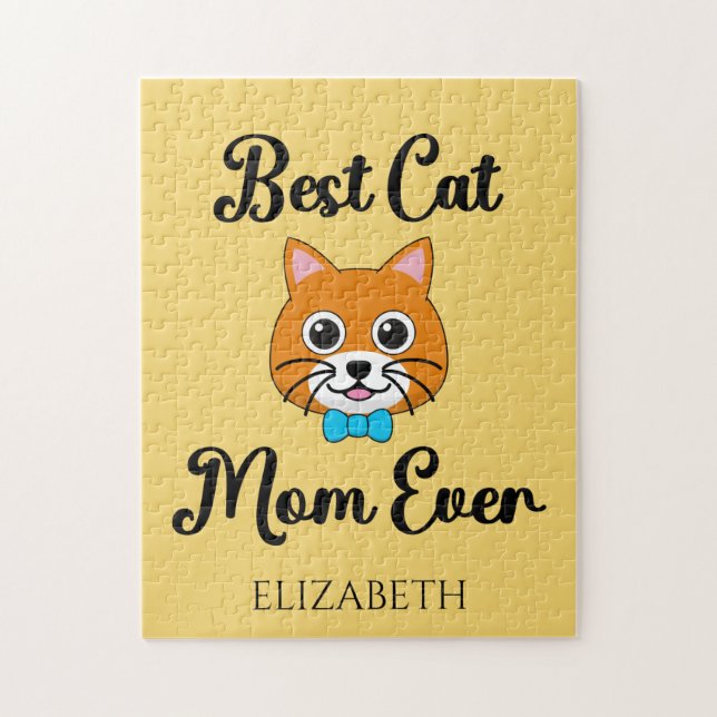 Quebra-cabeça Melhor Cat Mãe Nunca Personalizar (Vertical)