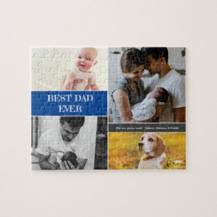 Quebra-cabeça Melhor Colagem de Fotos Personalizada do Pai Nunca