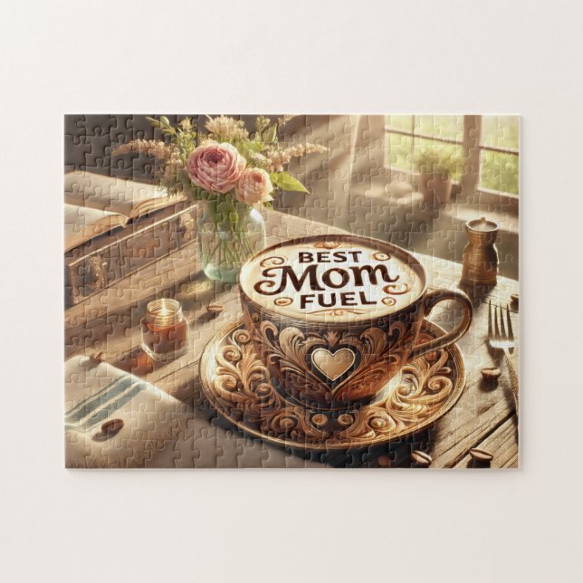 Quebra-cabeça Melhor Combustível para Mãe Momento de Café Aconch (Horizontal)