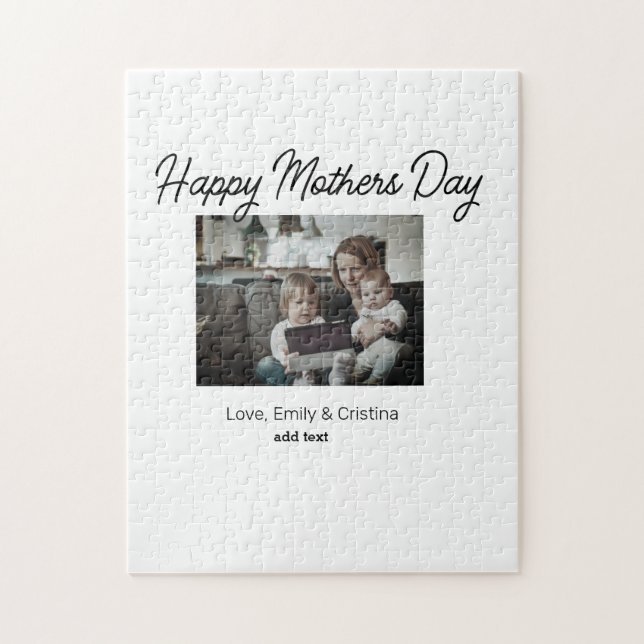 Quebra-cabeça melhor feliz dia de as mães de mãe adicionar nome  (Vertical)