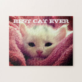 Quebra-cabeça Melhor Gato do planeta Foto de Gato Personalizado