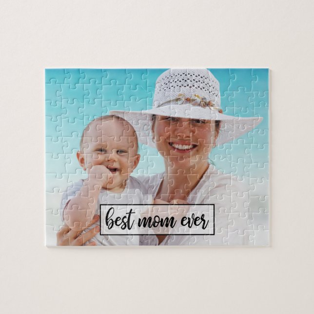 Quebra-cabeça Melhor Mãe Alguma Vez Personalizada Fotografia Mod (Horizontal)