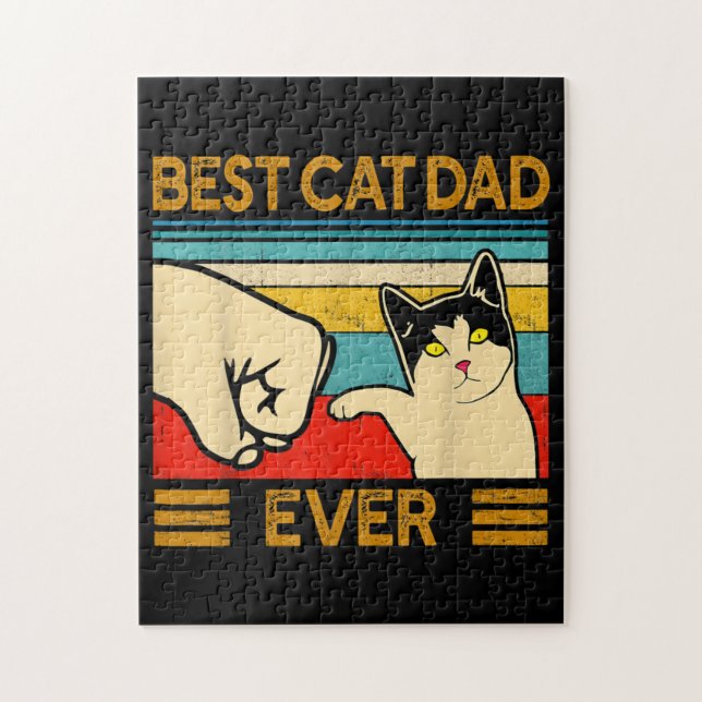 Quebra-cabeça Melhor Pai De Gato De Pai Engraçado (Vertical)