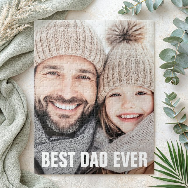 Quebra-cabeça Melhor pai de todos o dia dos pais foto (Best dad ever father's day photo jigsaw puzzle)
