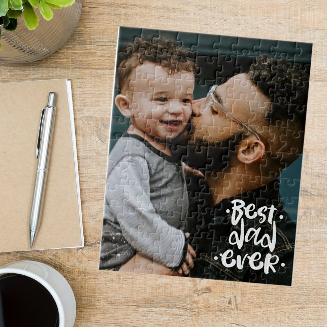 Quebra-cabeça Melhor Pai de Todos Personalizado Foto Dia dos Pai (Criador carregado)