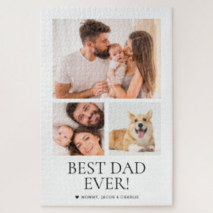 Quebra-cabeça Melhor Pai do Mundo Fotos Personalizadas Colagem d