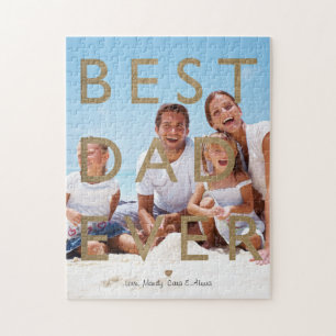Quebra-cabeça Melhor Pai do mundo,Layout de Foto Personalizada d