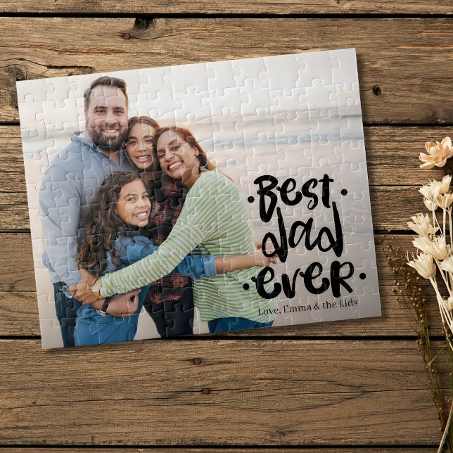 Quebra-cabeça Melhor Pai do Mundo Presente Personalizado com Fot (Criador carregado)