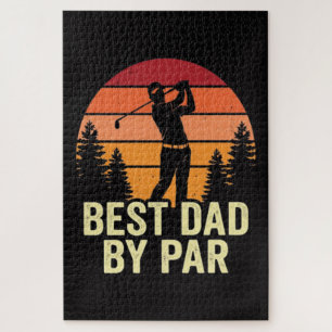 Quebra-cabeça Melhor Pai Pelo Par Golfe Vintage