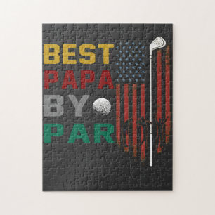 Quebra-cabeça melhor papa de par golf T-Shirt