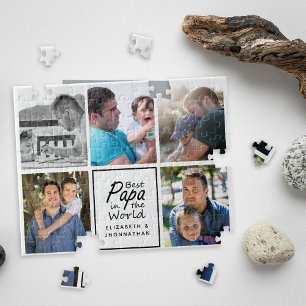 Quebra-cabeça Melhor Papa no Dia de os pais da Colagem de Fotos