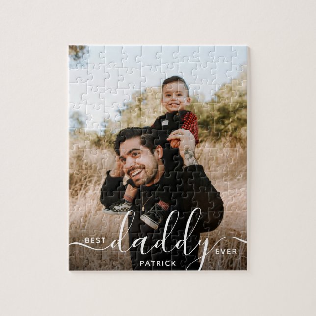 Quebra-cabeça Melhor Papai do Mundo Presente Personalizado com N (Vertical)
