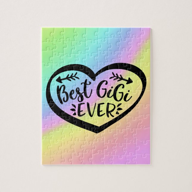 Quebra-cabeça Melhor Presente de Coração Gigi Nunca (Vertical)