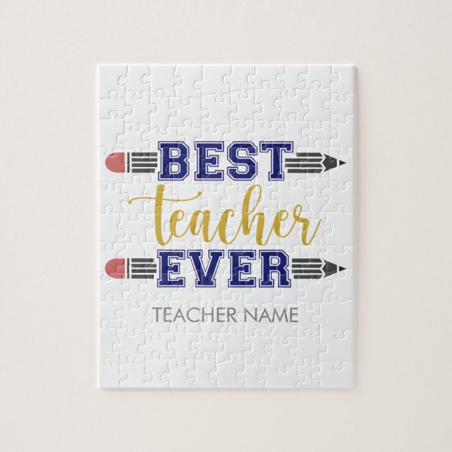 Quebra-cabeça Melhor Professora Personalizada De Todos Os tempos (Vertical)