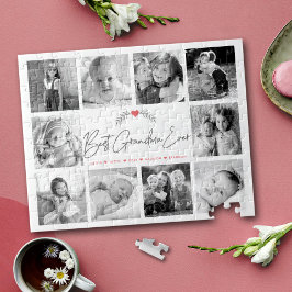 Quebra-cabeça Melhor Vovó Alguma Vez Moderna Colagem de Fotos 10