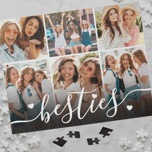 Quebra-cabeça Melhores Amigas Colagem de Fotos Elegante BFF