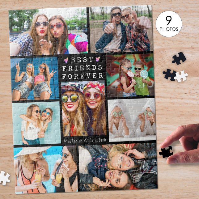 Quebra-cabeça Melhores AMIGAS PARA SEMPRE 9 Colagem de Fotos Pre (Criador carregado)