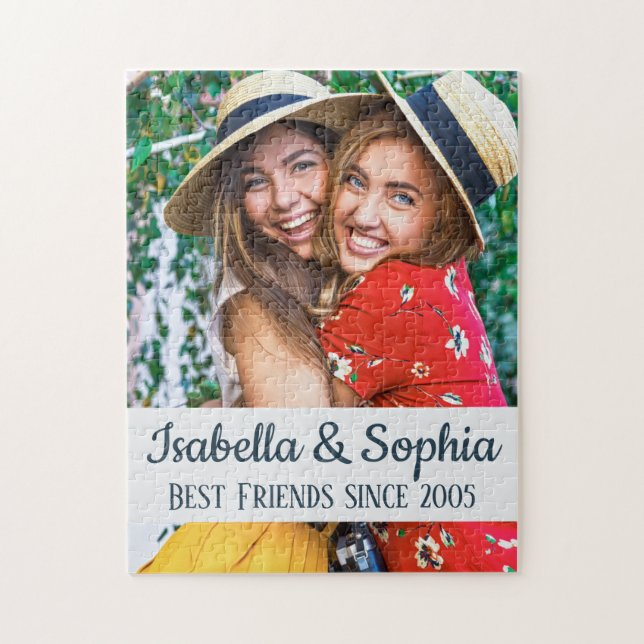 Quebra-cabeça Melhores amigos do BFF trazem fotos personalizadas (Vertical)