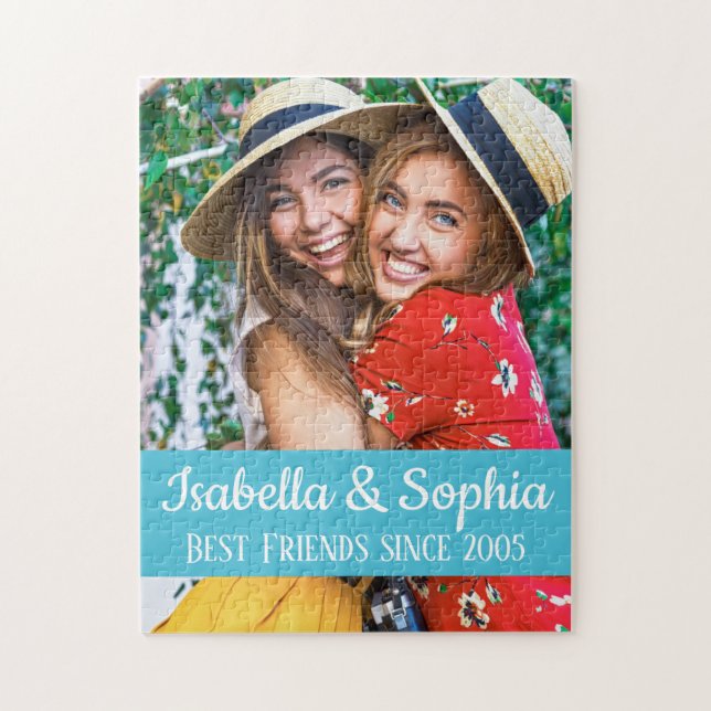 Quebra-cabeça Melhores amigos do BFF trazem fotos personalizadas (Vertical)