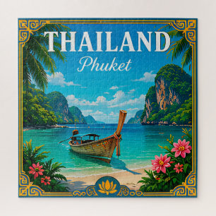 Quebra-cabeça 🌴 Memória da Praia de Phuket Tailândia da Viagem