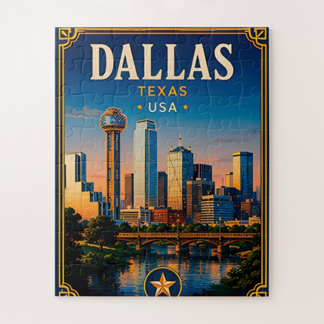 Quebra-cabeça ⭐ Memória de Férias em Dallas Texas (Vertical)