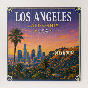 Quebra-cabeça 🌴 Memória de Los Angeles Califórnia de Hollywood