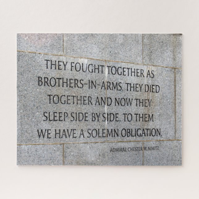 Quebra-cabeça Memória dos Veteranos da Segunda Guerra Mundial (Horizontal)