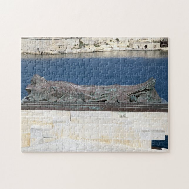 Quebra-cabeça Memorial da Segunda Guerra Mundial, Valetta Malta. (Horizontal)