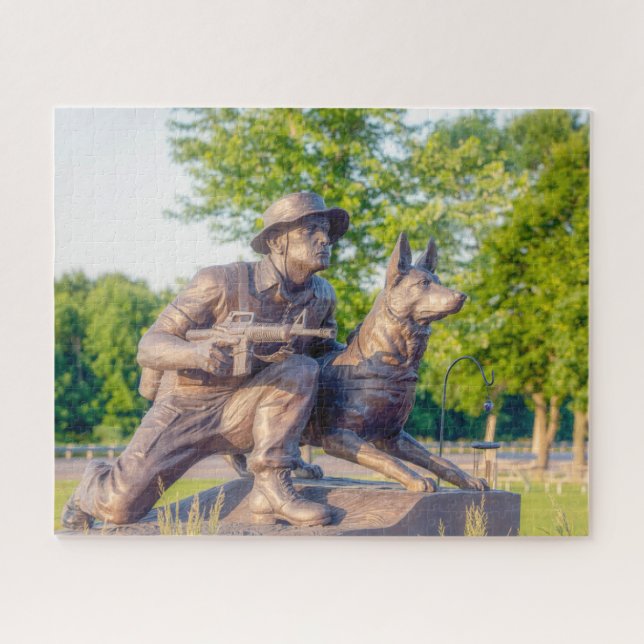 Quebra-cabeça Memorial do Cão de Trabalho Militar (Horizontal)
