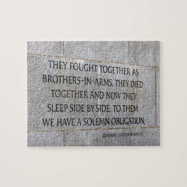 Quebra-cabeça Memorial Irmãos em Armas WW2 (Horizontal)