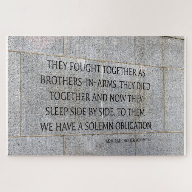 Quebra-cabeça Memorial Irmãos em Armas WW2 (Horizontal)