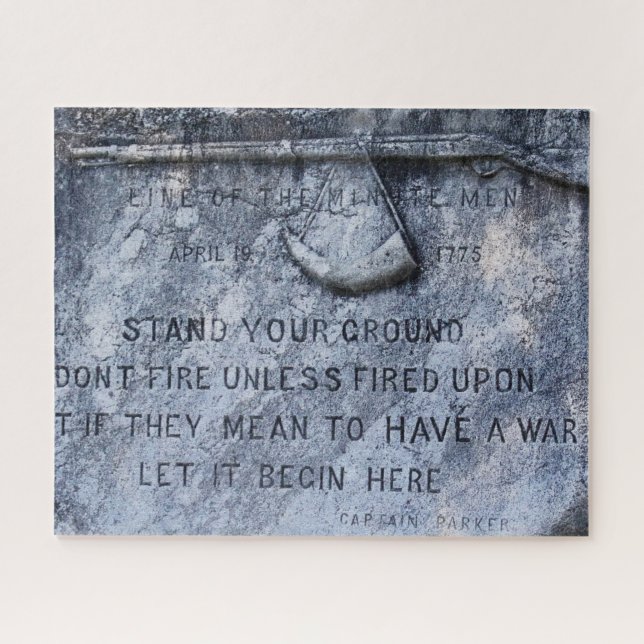 Quebra-cabeça Memorial Plague Lexington Massachusetts (Horizontal)