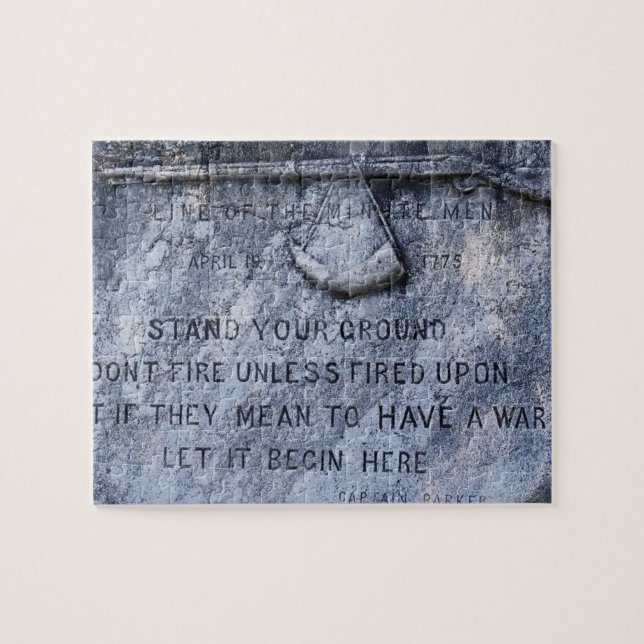 Quebra-cabeça Memorial Plague Lexington Massachusetts (Horizontal)