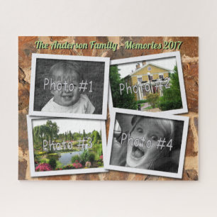 Quebra-cabeça Memórias da família 4 fotos feitas sob encomenda