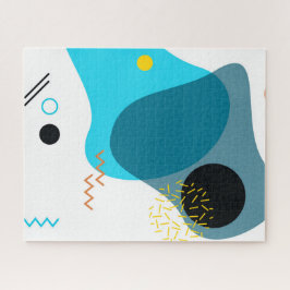 Quebra-cabeça Memphis, legal, moda, urbana, ilustração moderna