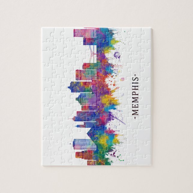 Quebra-cabeça Memphis Tennessee Skyline (Vertical)