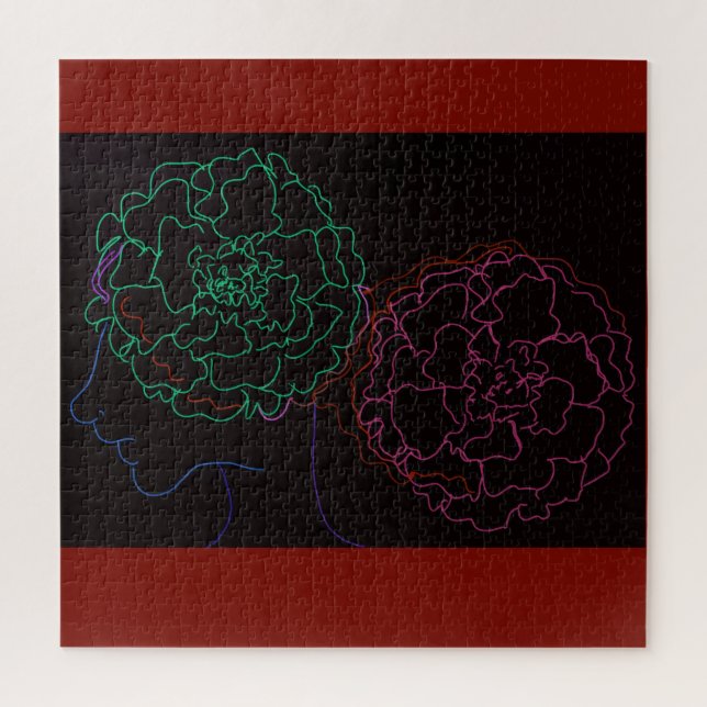 Quebra-cabeça Menina com Puf de Afro de Marigold Puzzle (Vertical)