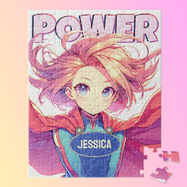 Quebra-cabeça Menina de Animação Bonita