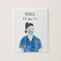 Menina de Aquarela Melhor Enfermeira Do Rosto Cóct