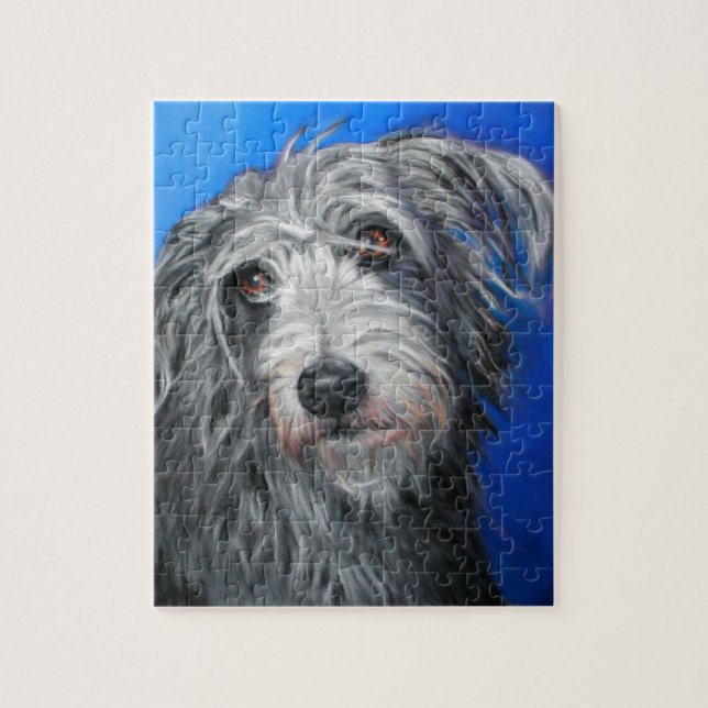 Quebra-cabeça "Menina do Lurcher da papoila bonito" - (Vertical)